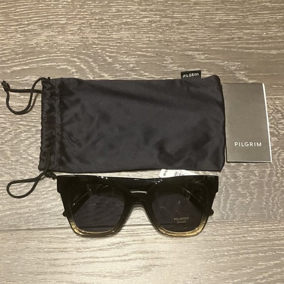 Pilgrim Ellera Square Polarized Square Two-Toned Sunglasses - NWT - Picture 2 of 6